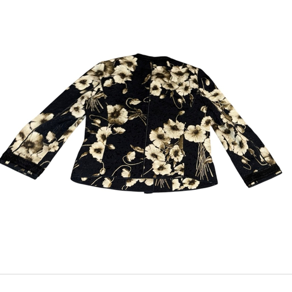 DOLCE & GABBANA women’s AUTHENTIC Floral Textured front button jacket blazer - Picture 5 of 9